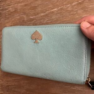 Kate Spade light blue-green wallet